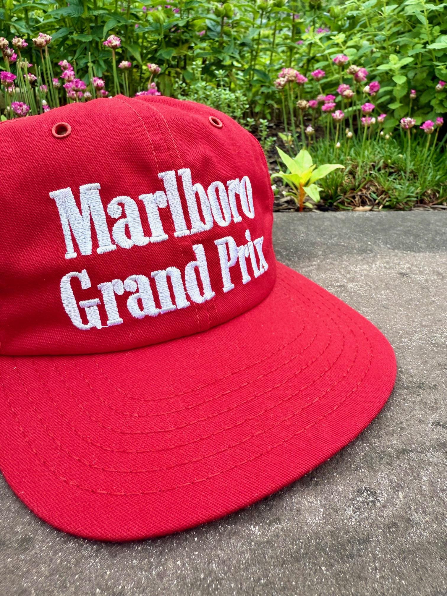 Marlboro Unlimited Hat Vintage 90s Strapback Pattern Design