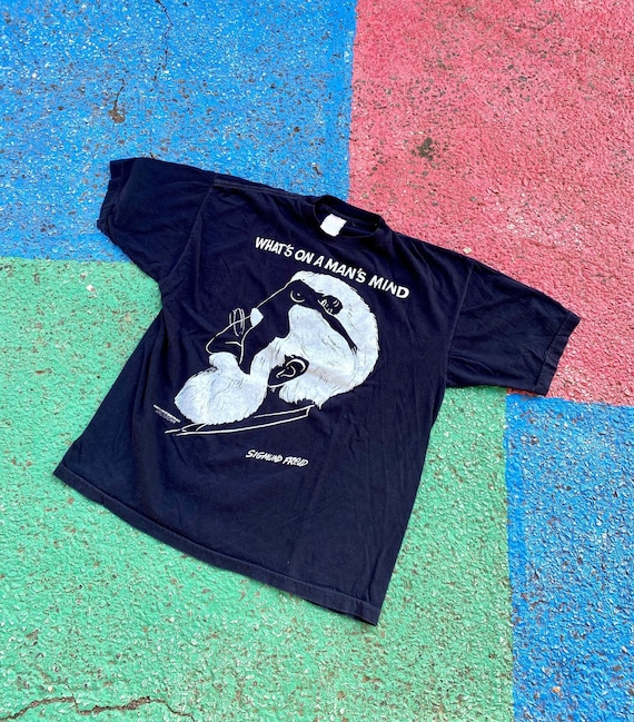 Vintage 90s Sigmund Freud What's on a Man's Mind Amsterdam Red