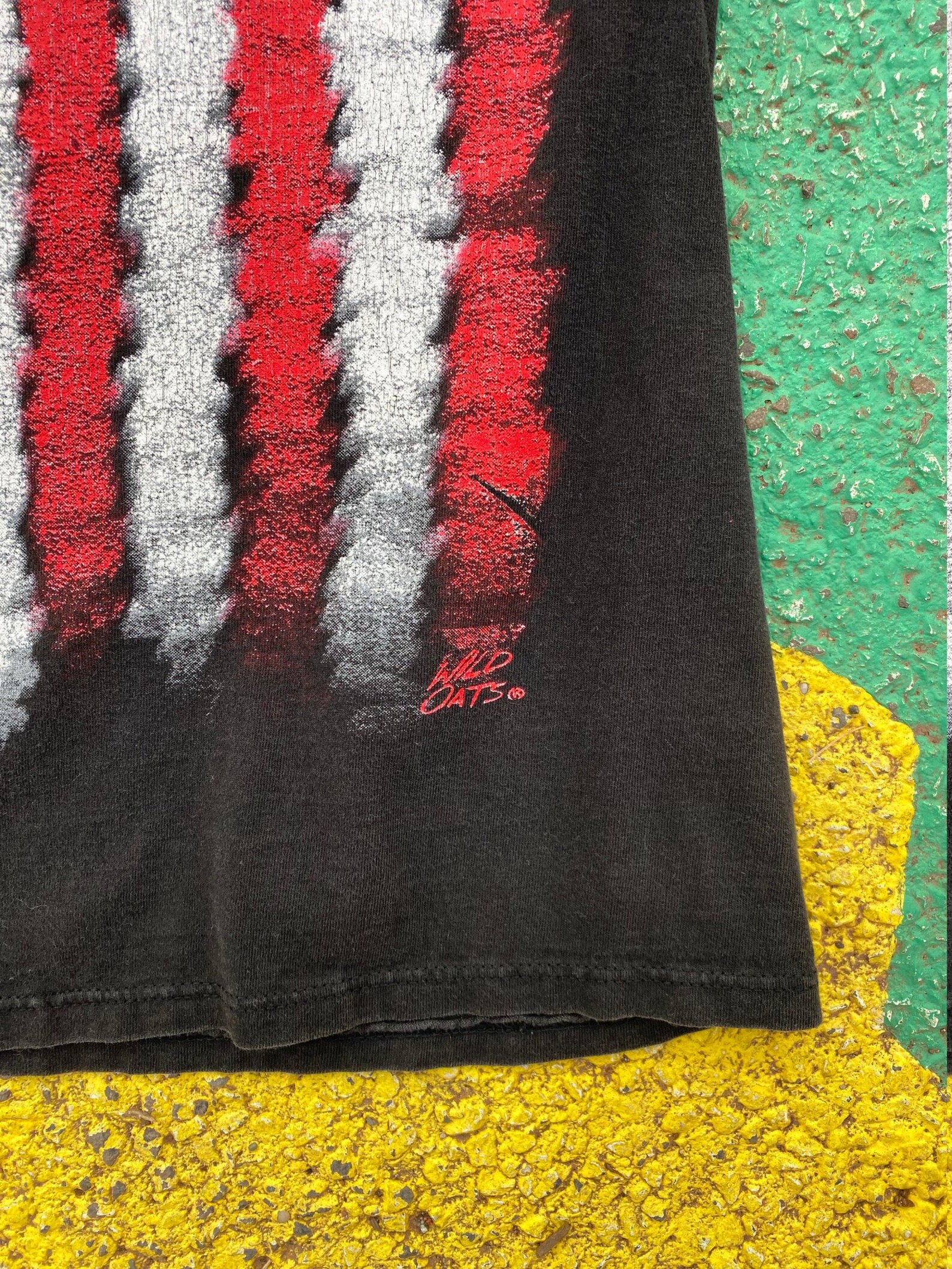 Vintage années 90 Wild Oats USA American Flag Graphic ...