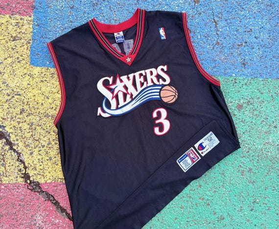 Vintage 90s Allen Iverson Philadelphia 76ers NBA Basketball