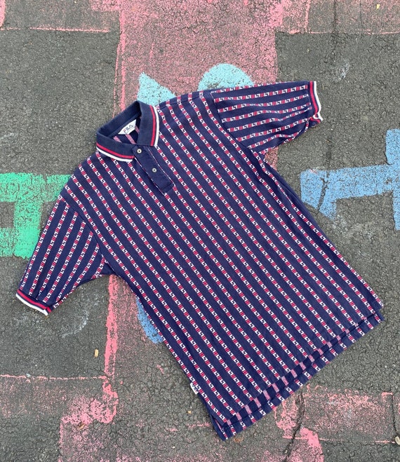 fila red white and blue shirt