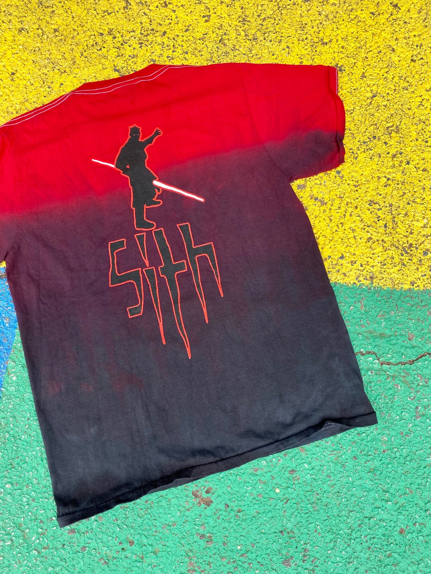 Vintage NWT Rare Star Wars Episode 1 Darth Maul Tie Dye Graphic