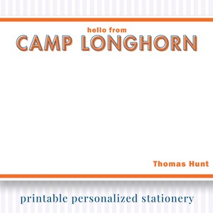Papelería Imprimible Personalizada Camp Longhorn - Niño
