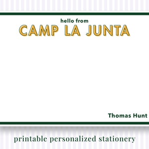 Papelería Imprimible Personalizada Camp La Junta - Hello From