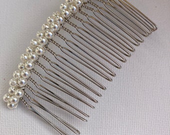 Cream Ivory Pearl Hair Comb Wedding Bride Bridesmaid Hair comb