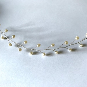 Swarovski Pearl Hair Vine - Wedding Hair Vine, Bridesmaids Hair Vine, Brides Hair Vine, Silver Hair Vine, Gold Hair Vine, Rose Gold Vine