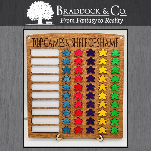 10x5 Game Tracker Board Game Tracker Game Challenge Board Etsy