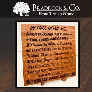 Custom Board Game Sign: Game Night Decor