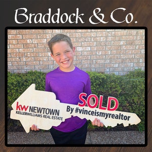 Keller Williams Key / Custom Logo Realtor Sign / Key Shape Sold Sign / Real Estate Sign / Realtor Sold Sign / Custom Realtor Sign/ Realtors