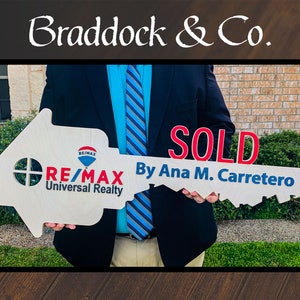 REMAX Realtor Key / Custom Realtor Key / Key Shape Sold Sign / Real Estate Sign / Realtor Sold Sign / Custom Realtor Sign/ Realtor Gifts