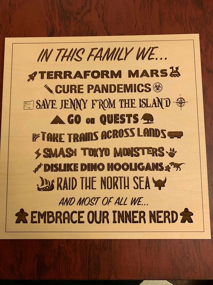 Custom Board Game Sign Board Game Decor Game Night Sign Etsy