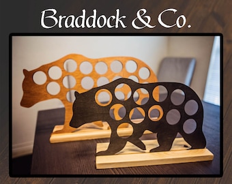 Bear K Cup Holder: Wooden Coffee Pod Storage