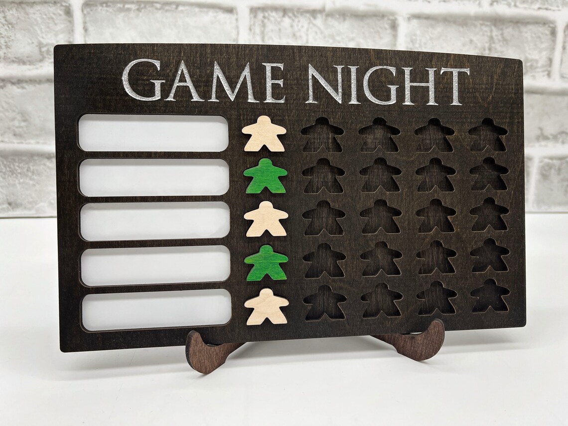 5x5 Game Tracker Ready to Ship Board Game Tracker Game Etsy