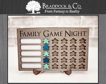 5x5 Game Tracker: Family Game Night Challenge