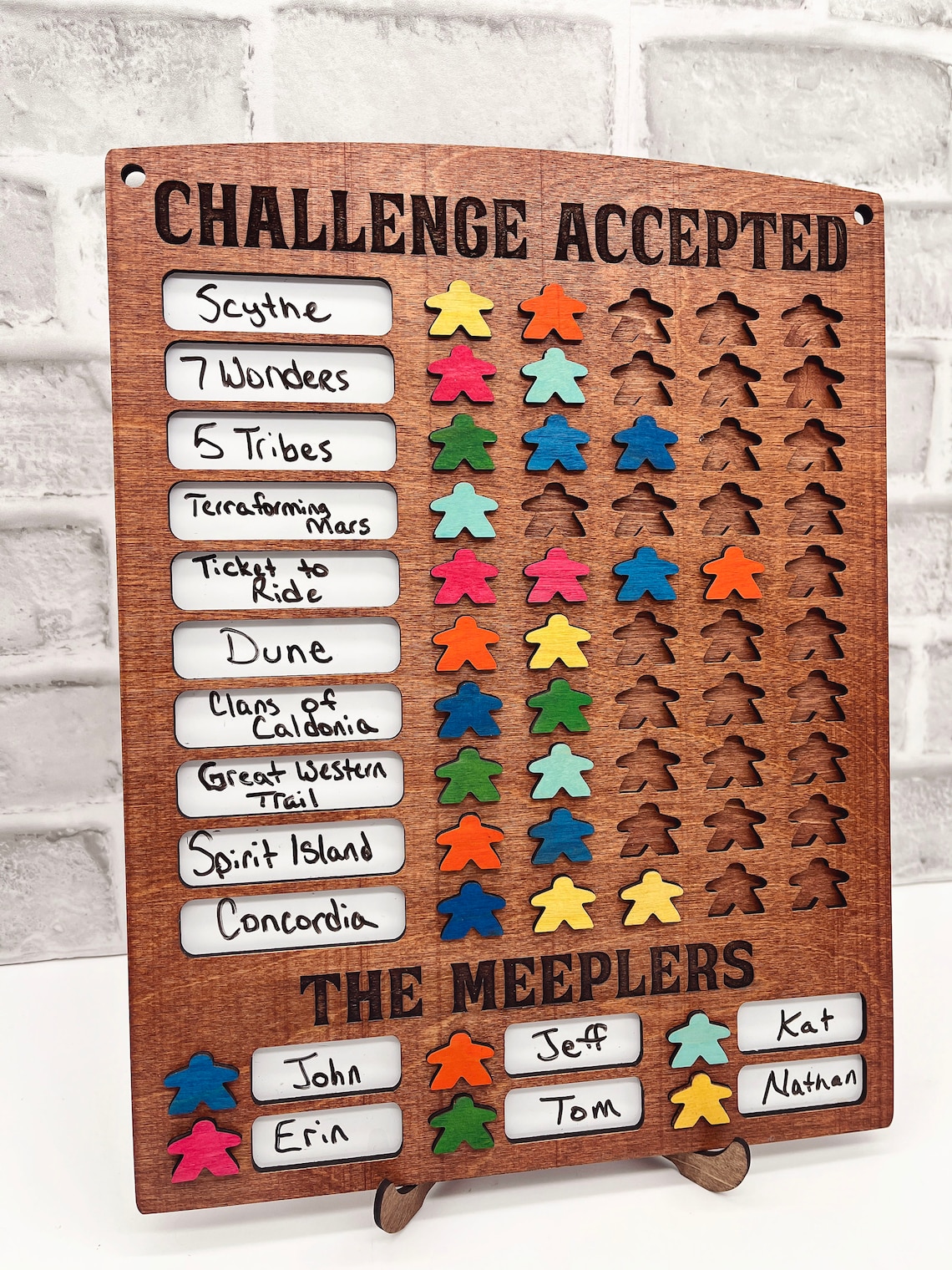 10x5 Game Tracker / Board Game Tracker / Game Challenge Board Etsy