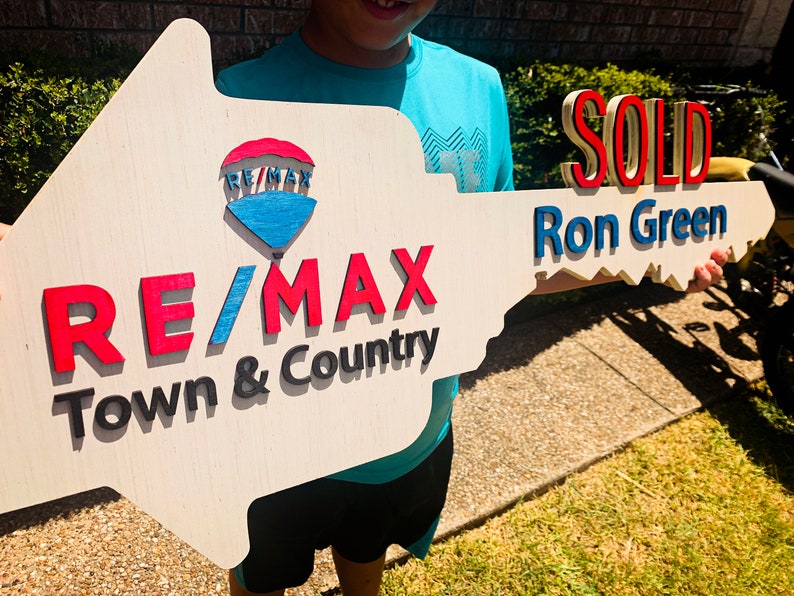 36 REMAX Realtor Key Key Realtor Sign Key Shape Sold Etsy