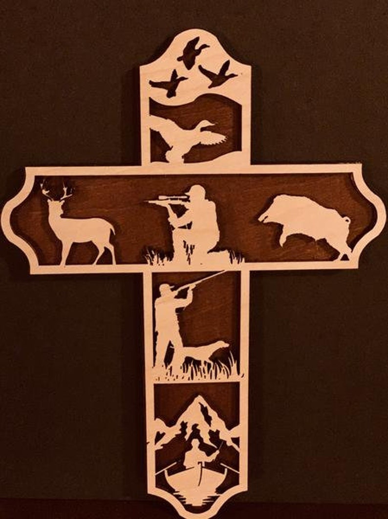 Jagd & Angeln Kreuz Jagd Zeichen Mann Höhle Zeichen Angeln | Etsy