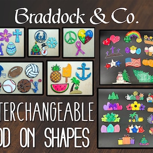 ADD ON SHAPES / Interchangeable Sign / Seasonal Sign / Switch It Shapes / Interchangeable Shapes / Home Interchangeable Sign / Painted Shape