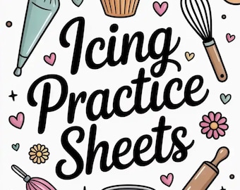 Royal Icing Practice Sheets: Cookie Decorating Templates (Instant Download)
