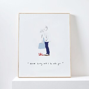 Lovers Print, Digital Illustration, Hand Drawn, Printable Wall Art