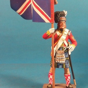 Scottish infantry, Painted Napoleonic miniature 1/30 Scale 60 mm, Metal toy soldier, Napoleonic figure, Collectible figurine VID SOLDIERS