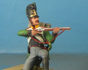 Hand Painted Bavarian Light Infantry, Napoleonic Tin Soldier 60mm, Historical miniature VID SOLDIERS