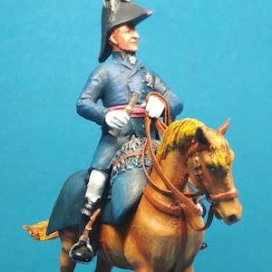 Arthur Wellesley, 1e hertog van Wellington, geschilderde Napoleontische figuur 1/30, tinnen speelgoedsoldaat, verzamelbaar beeldje te paard VID SOLDIERS
