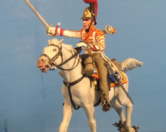Napoleonic Russian Guard Horse Regiment, Napoleonic tin soldier 1/30 Scale, Painted Napoleonic miniature, Napoleonic cavalry VID SOLDIERS