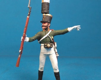 Napoleonic miniature 1/30 Scale, Russian Guards infantry, Painted Napoleonic figurine, Metal toy soldier, Collectible figure VID SOLDIERS