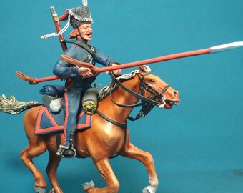 Russian Cossacks, Painted Napoleonic miniature 1/30 Scale, Collectible figure, Tin toy soldier, Napoleonic Wars, Metal figurine VID SOLDIERS