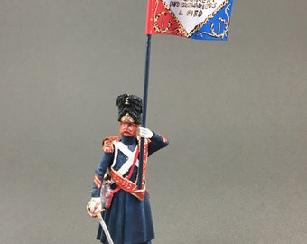 Napoleonic tin soldier 60 mm, French Infantry in overcoats, Painting napoleonic miniature, Napoleonic Wars, Collectible figure VID SOLDIERS