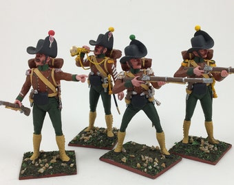 Corsican Tirailleurs Corses, 60 mm Napoleonic painted miniature, Metal sculpture, Napoleonic toy soldier, Collectible figure VID SOLDIERS