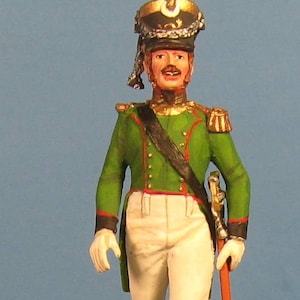 Saxon Rifle Corps, Napoleonic toy soldier 1/30 Scale, Metal soldier, Painted historical miniature, Napoleonic military figure VID SOLDIERS