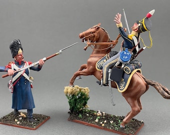 British 13th Light Dragoons, Napoleonic tin soldier 1/30 Scale, Napoleonic Wars, Mounted figure, Painted napoleonic miniature VID SOLDIERS