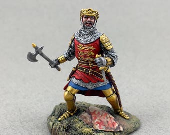 ブリキの兵隊 コレクション用 中世の騎士 斧付き 54 mm 中世と十字軍