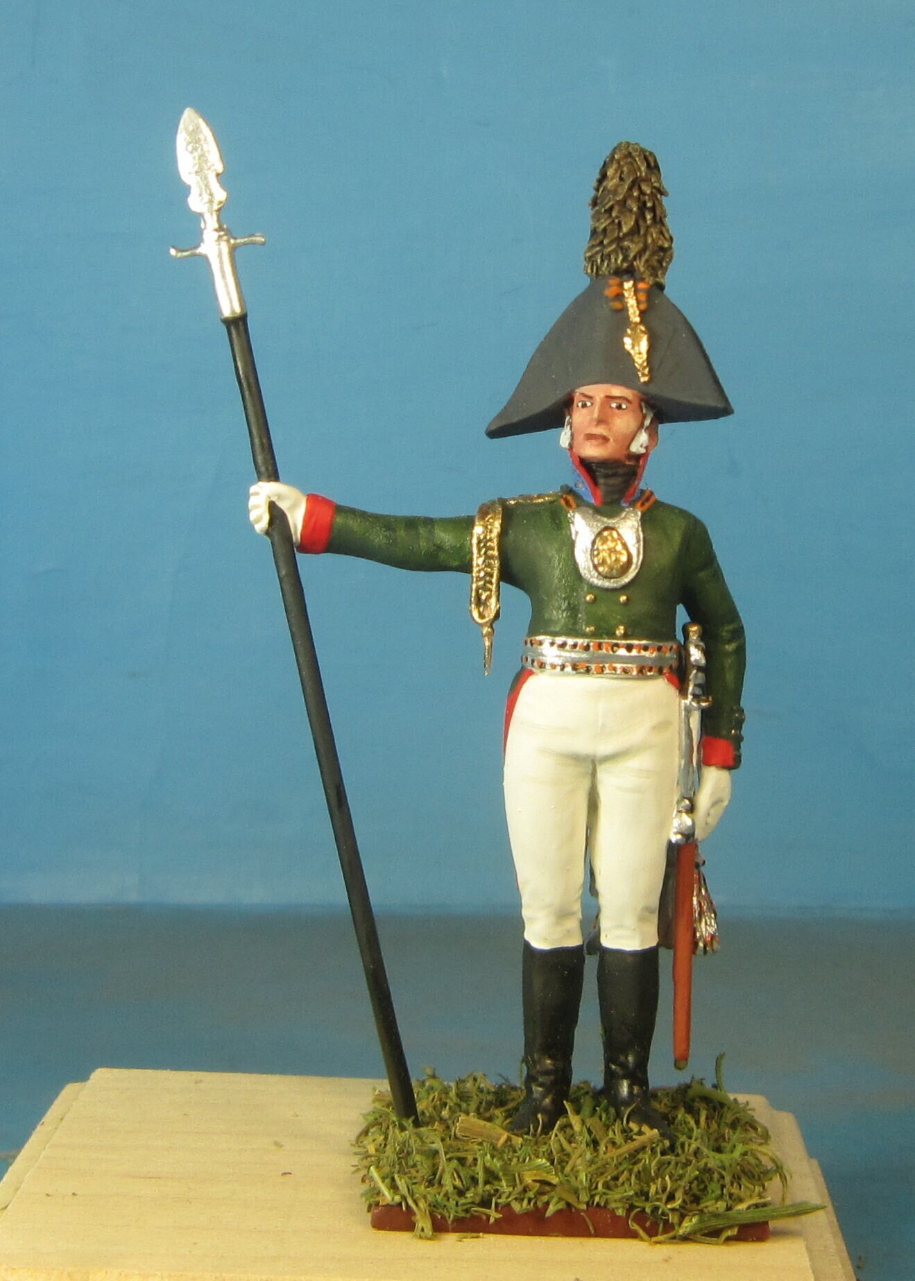Russian Semyonovsky Life Guards Regiment, Napoleonic painted figurine 1/30 Scale 60 mm, Tin sculpture, Napoleonic miniature VID SOLDIERS