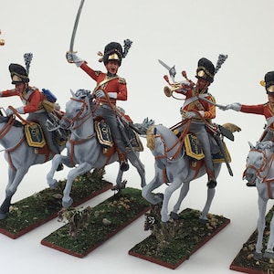 Royal Scots Greys, Painted napoleonic figure 60 mm 1/30 Scale, Metal toy soldier, Napoleonic miniature, Tin figurine on horse VID SOLDIERS