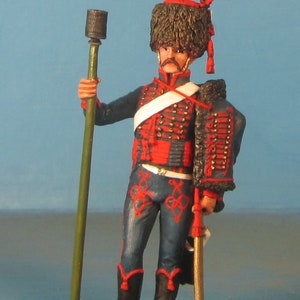 French Guard mounted artillery, Napoleonic Wars Painted figure 1/30 Scale, Toy soldier, Napoleonic miniature, Metal figurine VID SOLDIERS 36-009 Gunner