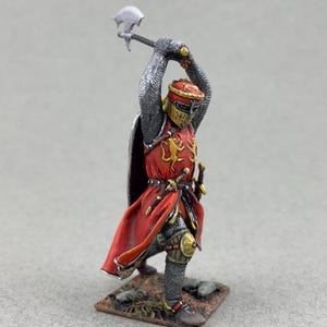King Richard the Lionheart figurine 54 mm, Medieval Knight miniature, Painted tin toy soldier, Knight statue, Historical figure, Middle Ages