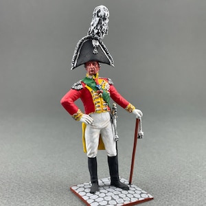 Napoleonic soldier 1/30 Scale, Saxon General staff, Painted tin soldier, Napoleonic Wars, Metal figure, Napoleonic miniature VID SOLDIERS