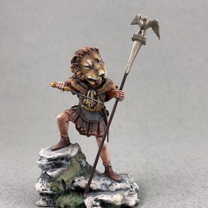 Historical figure, Roman soldier miniature 54 mm 1/32, Roman Aquilifer figurine, Ancient Rome, Painted tin warrior, Collectable figurine