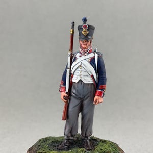 Historical figure 54 mm, Napoleonic soldier figurine, French sergeant of the Line Infantry, Tin soldier, Painted Miniature, Napoleonic Wars