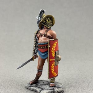 ブリキの兵隊 コレクター向け ローマ剣闘士 トラエクス 54 mm 古代