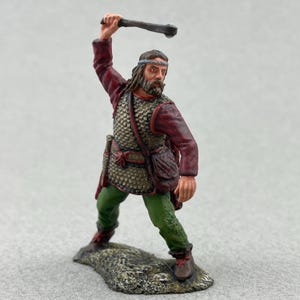 Collectible figure, Scythian Slinger figurine 54 mm 1/32, Hand Painted tin toy soldier, Ancient soldier, Warrior miniature, Historical gift