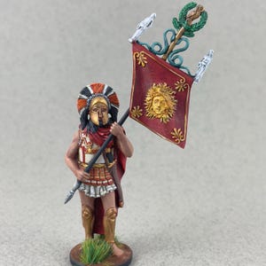 Greek soldier 54 mm 1/32, Tin toy soldier figure, Greek statue, Ancient Greece, Painted Greek Strategos, Athenian statesman and general
