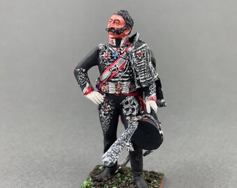 Napoleonic figure 60 mm, Russian Hussar&#39;s generals, Painted historical miniature, Tin toy soldier, Napoleonic military figurine VID SOLDIERS