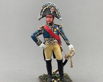 French Marshals, Napoleonic toy soldier 1/30 Scale 60 mm, Metal figure, Painted historical miniature, Collectible figurine VID SOLDIERS