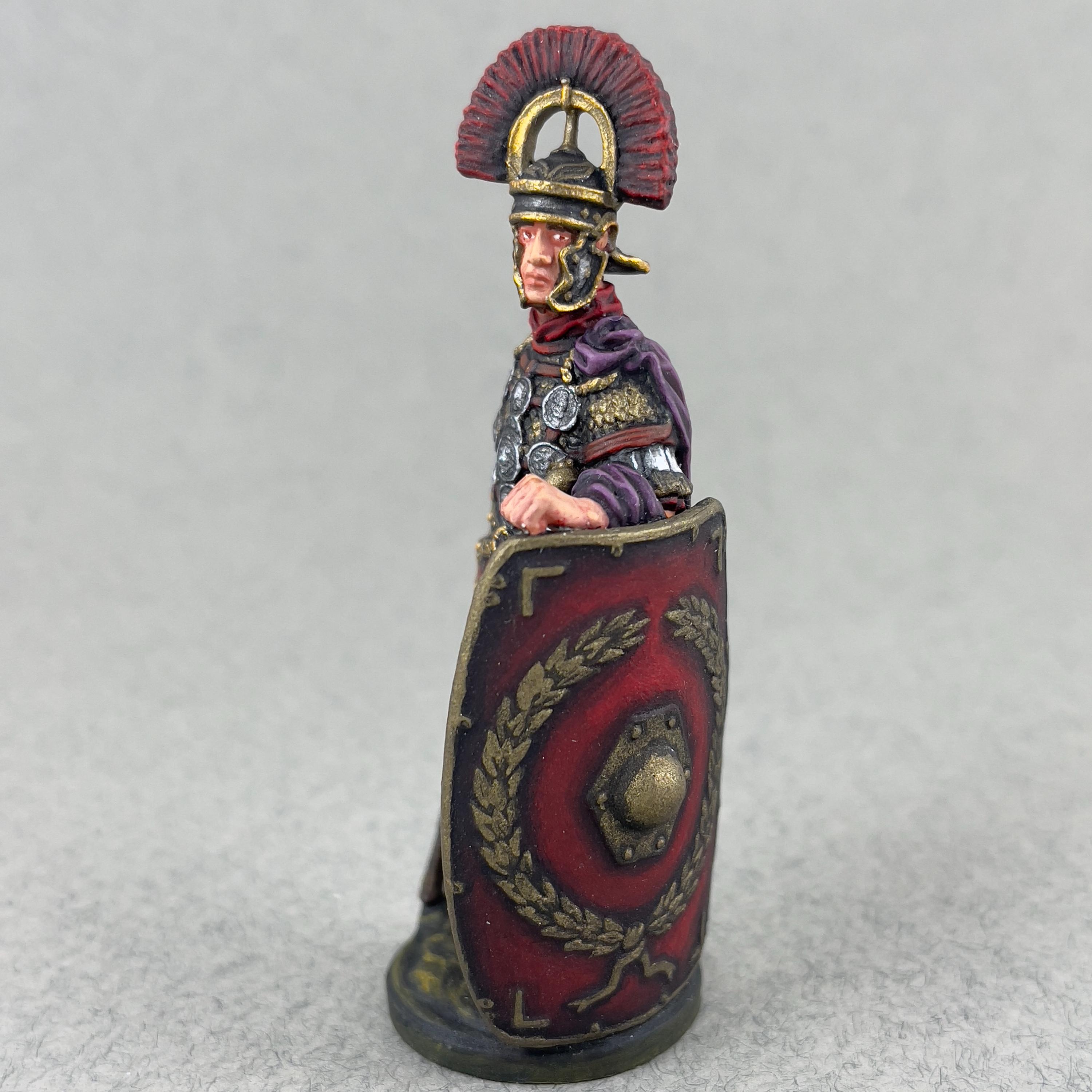 手描きのローマ百人隊長ミニチュア54mm、古代ローマの兵士の置物
