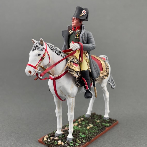 ナポレオン兵士 1/30スケール、フランス騎馬スタッフ、ミニチュア絵画