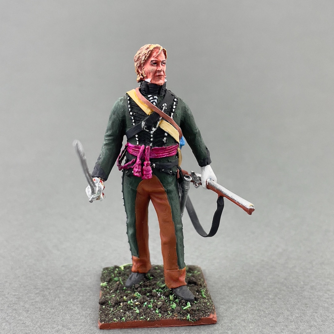 Napoleonic British 95th Rifles, Painted Tin Toy Soldier 60 Mm 1/30 ...